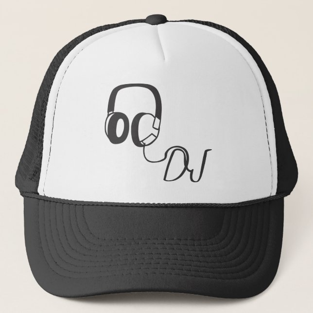 disc jockey, DJ with headphones hat (Front)
