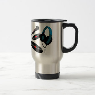 Disc Jockey Logo Travel Mug