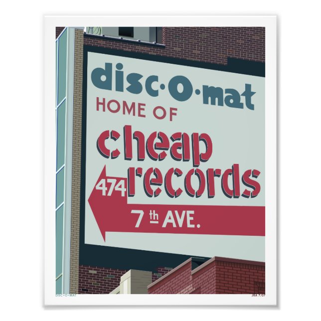 Disc-O-Mat 8" x 10" Original Digital Art Print (Front)