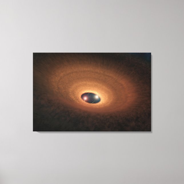 Disc Of Dusty Material Leftover From Star Forming Canvas Print (Front)