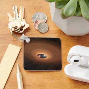 Disc Of Dusty Material Leftover From Star Forming Key Ring