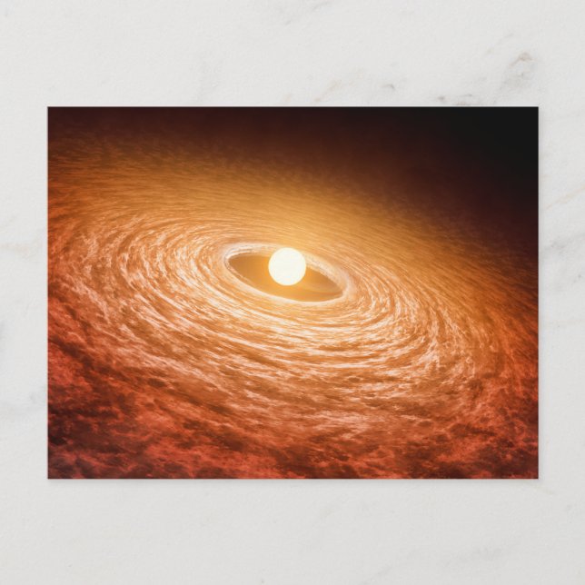 Disc Of Material Surrounding Star Fu Orionis. Postcard (Front)
