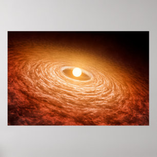 Disc Of Material Surrounding Star Fu Orionis. Poster