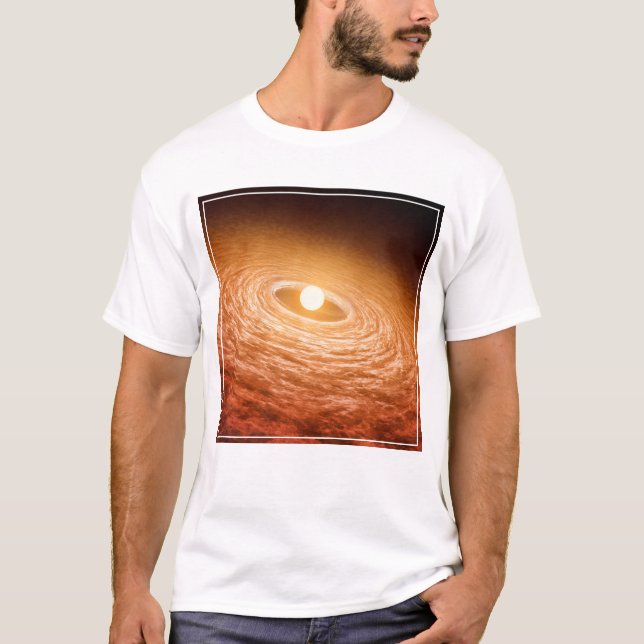 Disc Of Material Surrounding Star Fu Orionis. T-Shirt (Front)