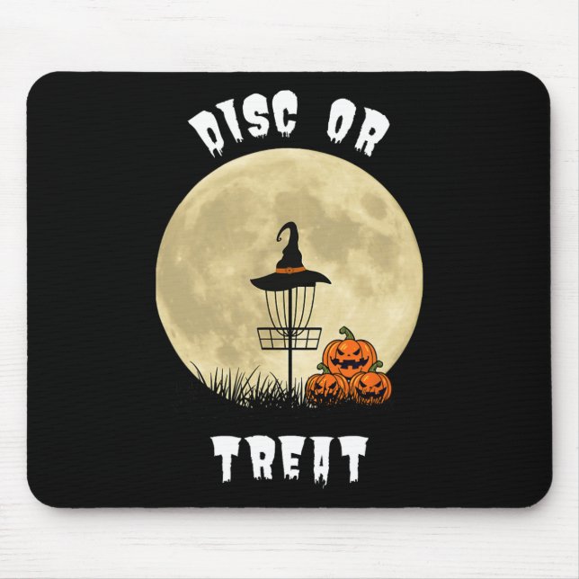 Disc Or Treat - Halloween Disc Golf  Mouse Mat (Front)