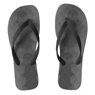 Disc Pattern 02.Grey Lgrey BG Flip Flops