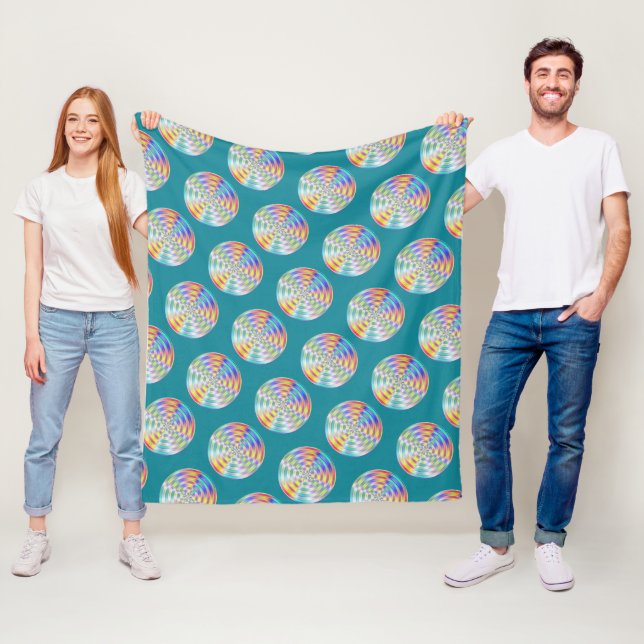 Disc Pattern Fleece Blanket (In Situ)