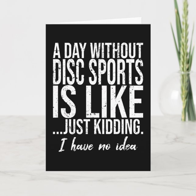 Disc Sports funny sports gift Card (Front)