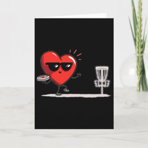 Discgolf Heart Disc Golf Golfer Valentine's Day Su Card