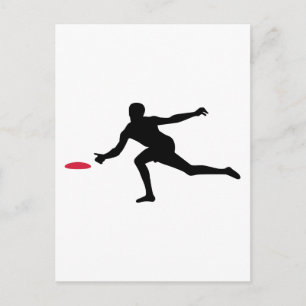 Discgolf player postcard