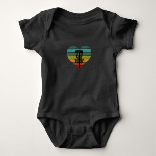 DiscGolf - Retro Vintage Target Basket Baby Bodysuit