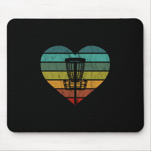 DiscGolf - Retro Vintage Target Basket Mouse Mat