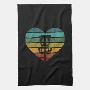 DiscGolf - Retro Vintage Target Basket Tea Towel
