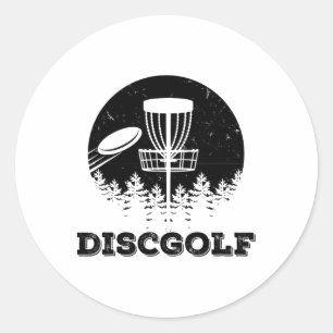 Discgolf Ultimate Frisbee Throw It In The Sket Dis Classic Round Sticker