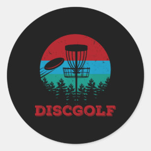 Discgolf Ultimate Frisbee Throw It In The Sket Dis Classic Round Sticker