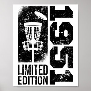 Discgolf Vintage 1951 Birthday Disc-golfing Game D Poster