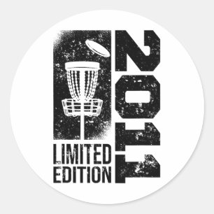 Discgolf Vintage 2011 Birthday Disc-golfing Game D Classic Round Sticker