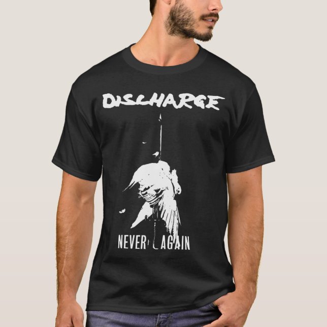 Discharge - Never Again - Official Merchandise T-Shirt (Front)
