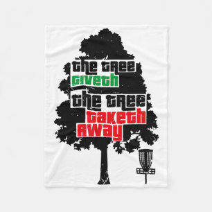 Discing Golf Funny Disc Sports Tree Icon Art Sayin Fleece Blanket