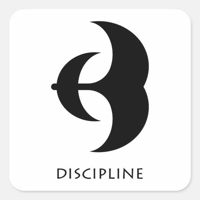 Discipline ( Akoko Nan ) Adinkra Symbol Sticker (Front)