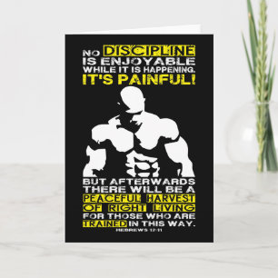 DISCIPLINE - Bodybuilding Workout Motivational Card