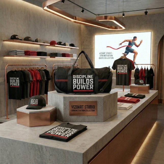 Discipline Builds Power Gym Motivational Duffel Ba Duffle Bag (Power isn’t given. It’s built through discipline.)