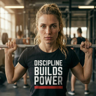 Discipline Builds Power Workout Gym T-Shirt