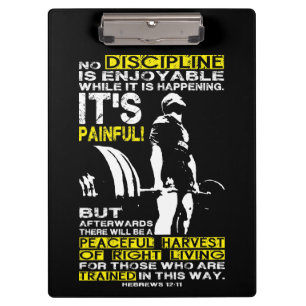 DISCIPLINE - Deadlift Workout Motivational Clipboard