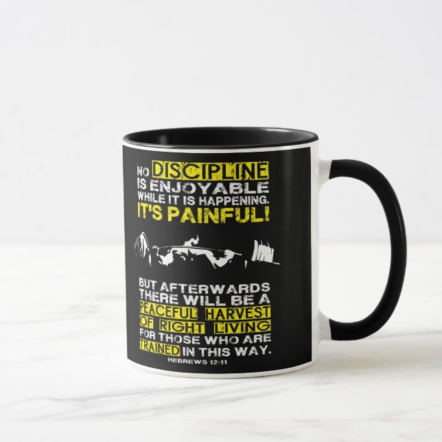 DISCIPLINE - Deadlift Workout Motivational Mug (Right)