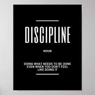 DISCIPLINE Definition Quote - Inspirational Quotes Poster