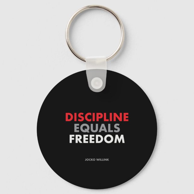 "Discipline Equals Freedom" Jocko Willink Key Ring (Front)