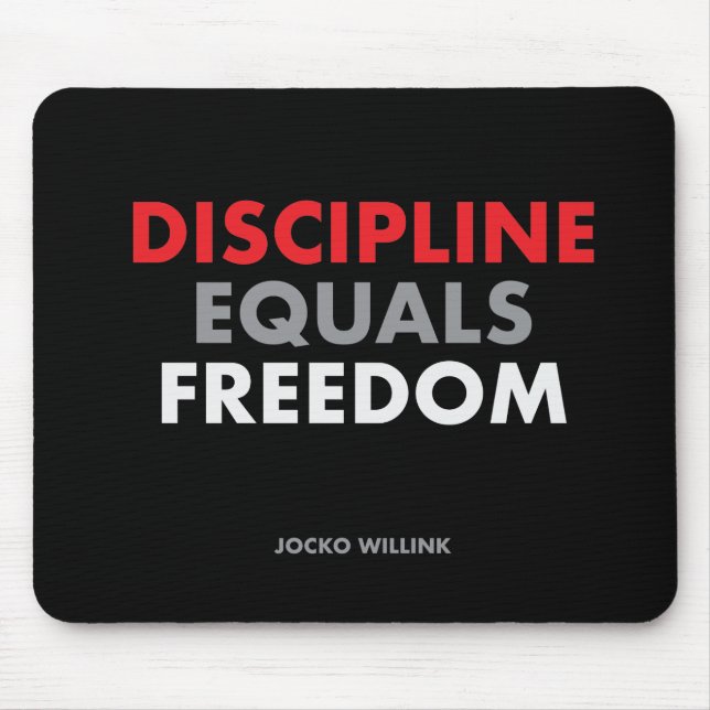 "Discipline equals freedom" Jocko Willink Mouse Mat (Front)