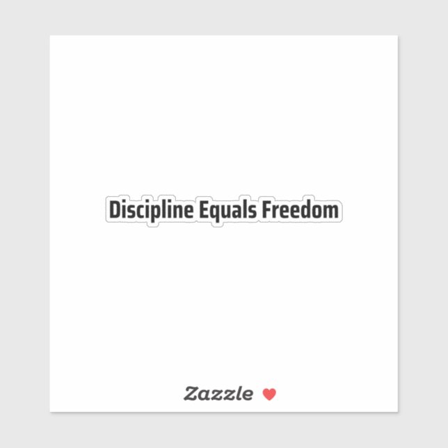 Discipline Equals Freedom Minimalist Typewriter  (Sheet)