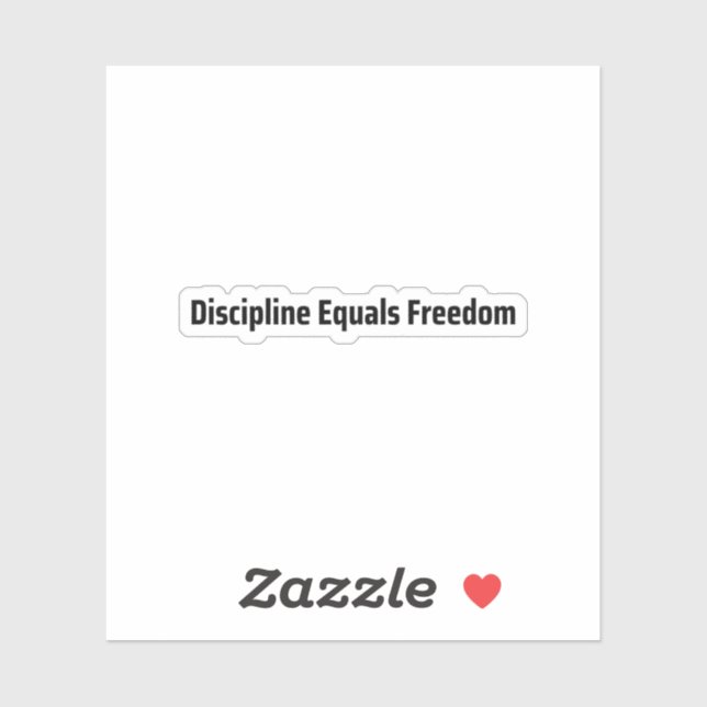 Discipline Equals Freedom Minimalist Typewriter  (Sheet)