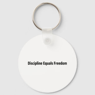 Discipline Equals Freedom Minimalist Typewriter  Key Ring