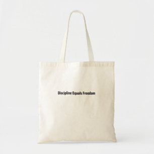 Discipline Equals Freedom Minimalist Typewriter  Tote Bag