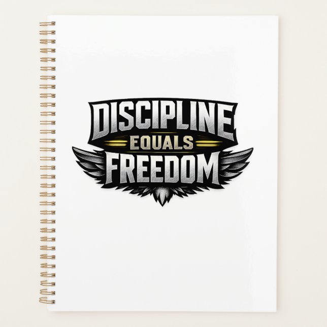 Discipline Equals Freedom – Motivational Design  Planner (Front)