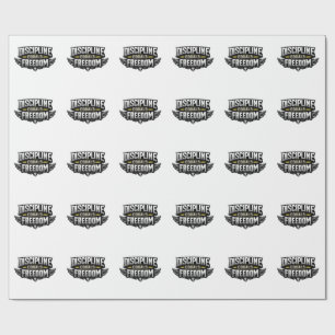Discipline Equals Freedom – Motivational Design Wrapping Paper