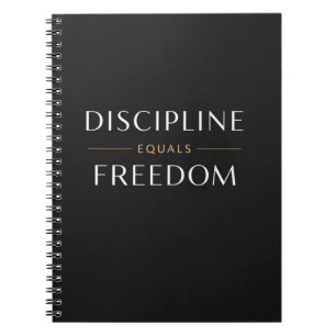 Discipline Equals Freedom Motivational Quote Minim Notebook
