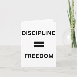 Discipline = Freedom – The Key To Success Sticker Card