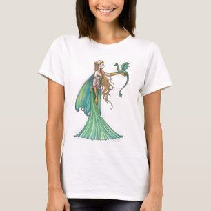Discipline Green Fairy Dragon by Molly Harrison T-Shirt