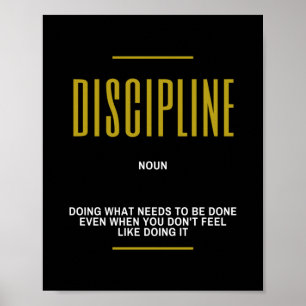 Discipline Inspirational Quote Poster