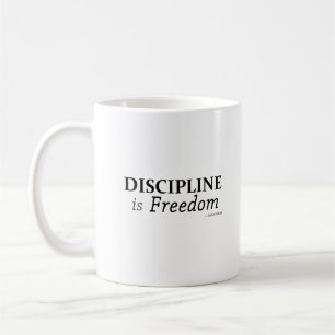 Discipline is freedom  coffee mug