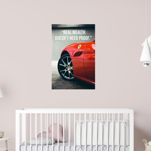 Discipline Is Invisible Wealth Supercar Quote Poster (Nursery 2)