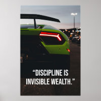 Discipline Is Invisible Wealth Supercar Quote