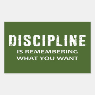 Discipline Is Remembering What You Want Rectangular Sticker