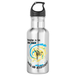Discipline is the bridge between goals martial art 532 ml water bottle