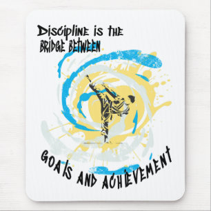 Discipline is the bridge between goals martial art mouse mat