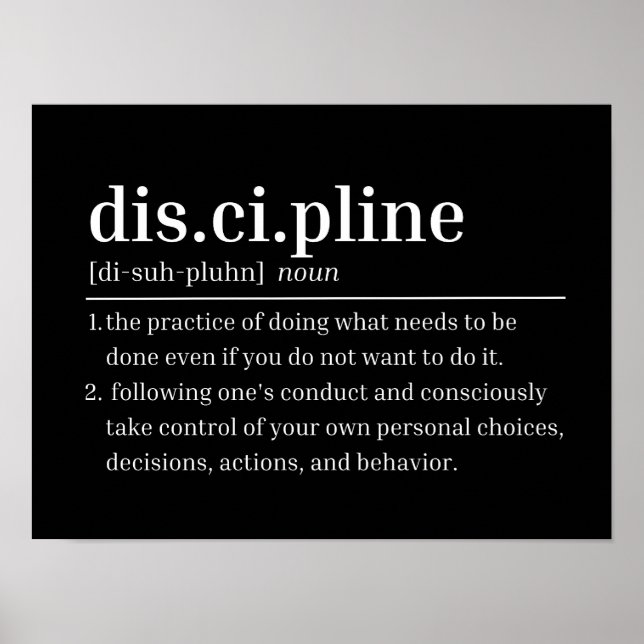 Discipline Motivational Gym  Poster (Front)