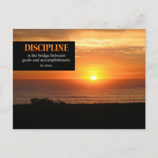 Discipline Motivational Postcard